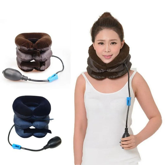 Neck Stretcher Inflatable Device Soft Neck Cervical Collar Pillow 