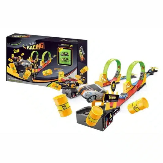 Tracker Racing Set-360 Degrees Rotation Loops Car Track